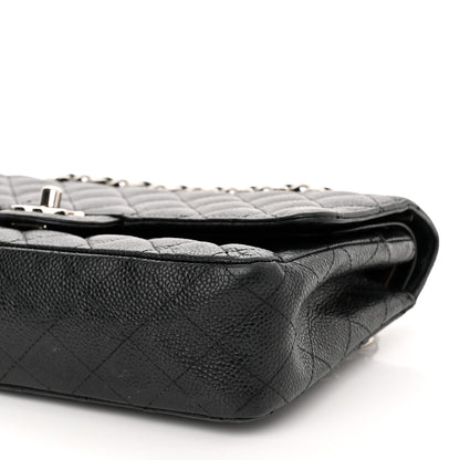 Chanel Caviar Quilted Medium Double Flap Black 10 of 13