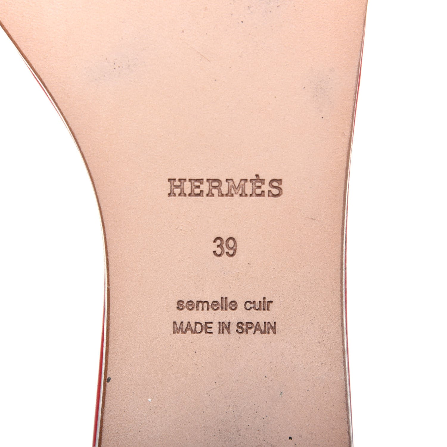 Hermes Calfskin Lisboa Sandals 39 Jasper Rouge 6 of 13