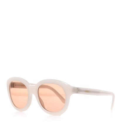 Celine Acetate Round Sunglasses CL40071I White 1 of 6