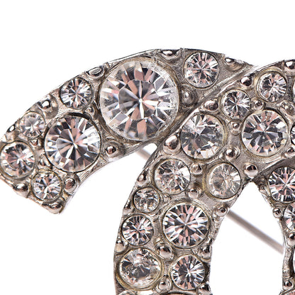 Chanel Crystal Large CC Brooch Silver 5 of 5