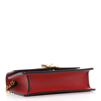Gucci Calfskin Super Mini Sylvie Chain Shoulder Bag Hibiscus Red 4 of 9