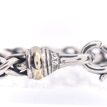 David Yurman Sterling Silver 14K Yellow Gold 6mm Wheat Chain Bracelet 4 of 4