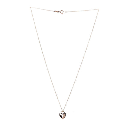 Tiffany 18K Rose Gold Mini Heart Lock Pendant Necklace 4 of 7
