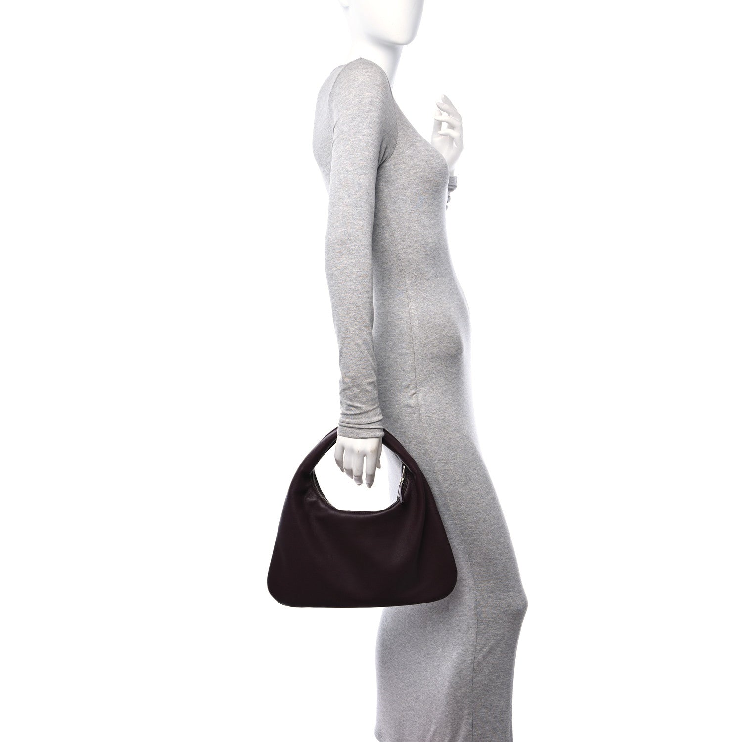 The Row Grained Calfskin Small Everyday Shoulder Bag Eggplant 2 of 9