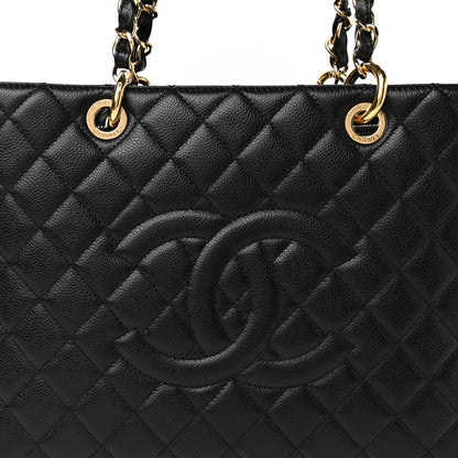 Chanel Caviar Quilted Grand Shopping Tote GST Black 9 of 13