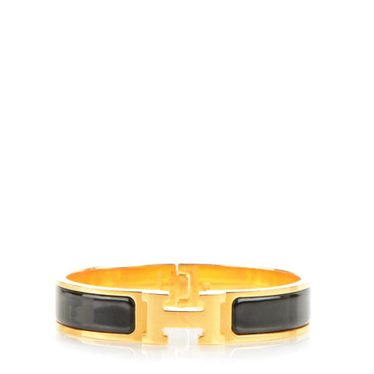 Hermes Enamel Narrow Clic Clac H Bracelet PM Black 1 of 5