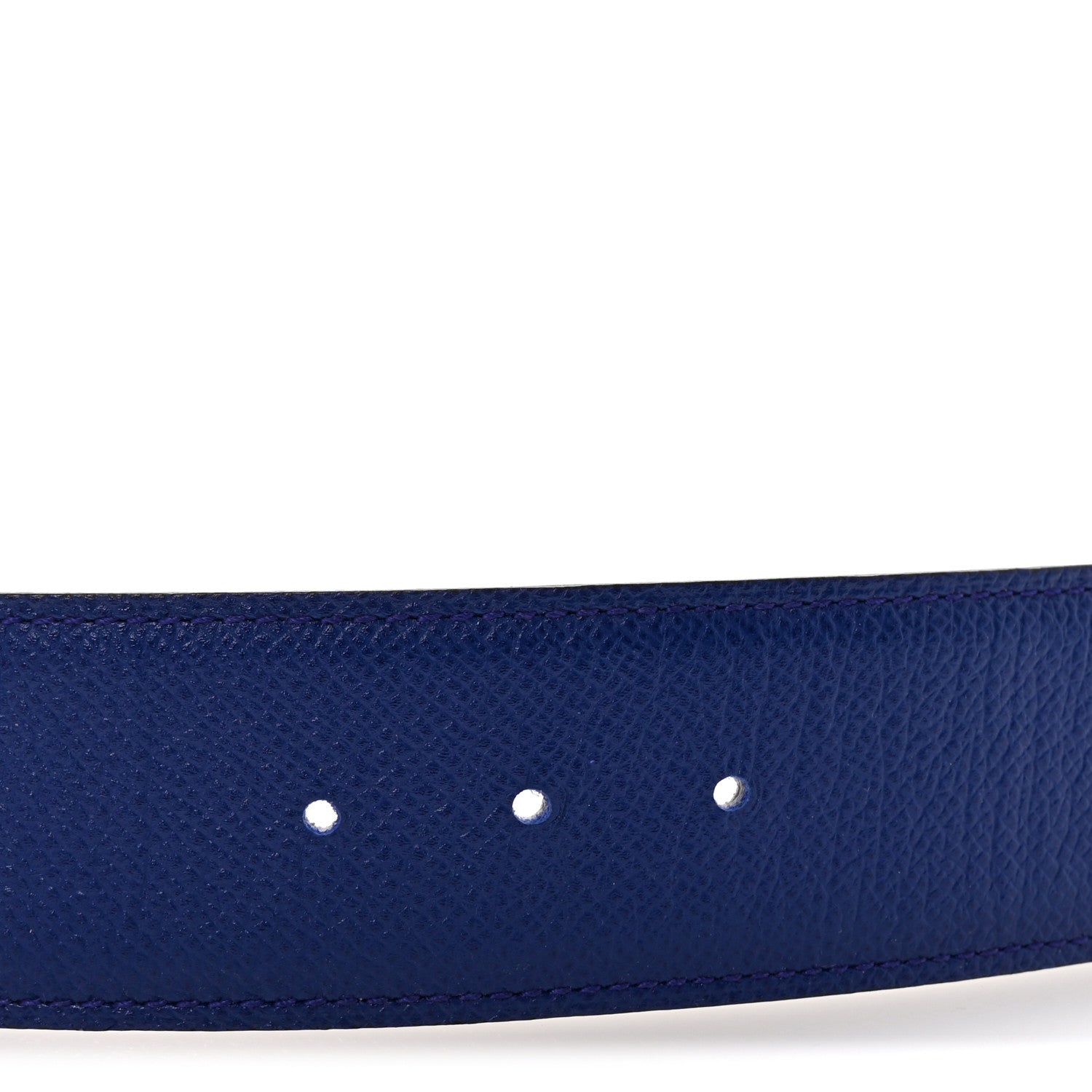 Hermes Epsom Swift 38mm Belt Strap  95 38 Bleu Electrique Black 3 of 5