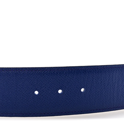 Hermes Epsom Swift 38mm Belt Strap  95 38 Bleu Electrique Black 3 of 5