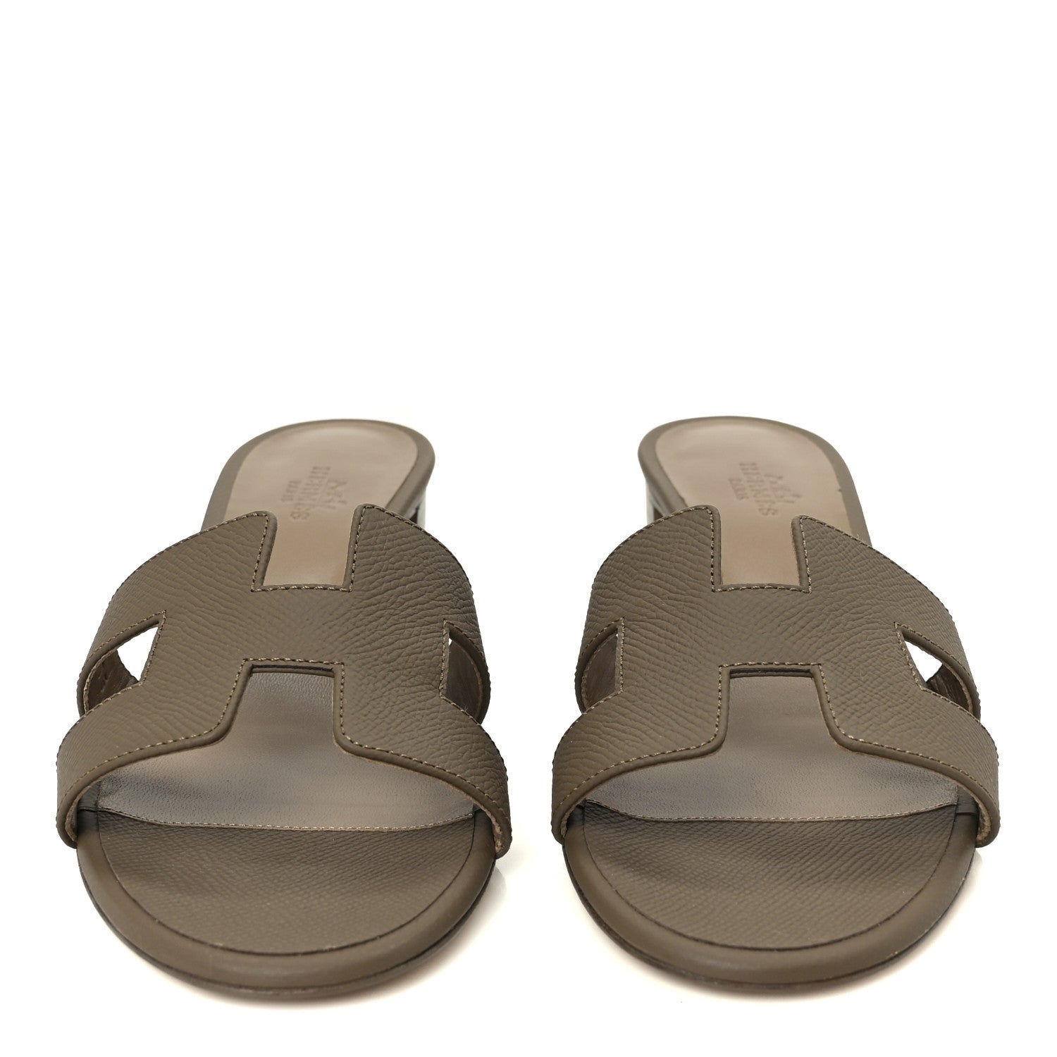 Hermes Epsom Oasis Sandals 38.5 Etoupe 1859151 – FASHIONPHILE