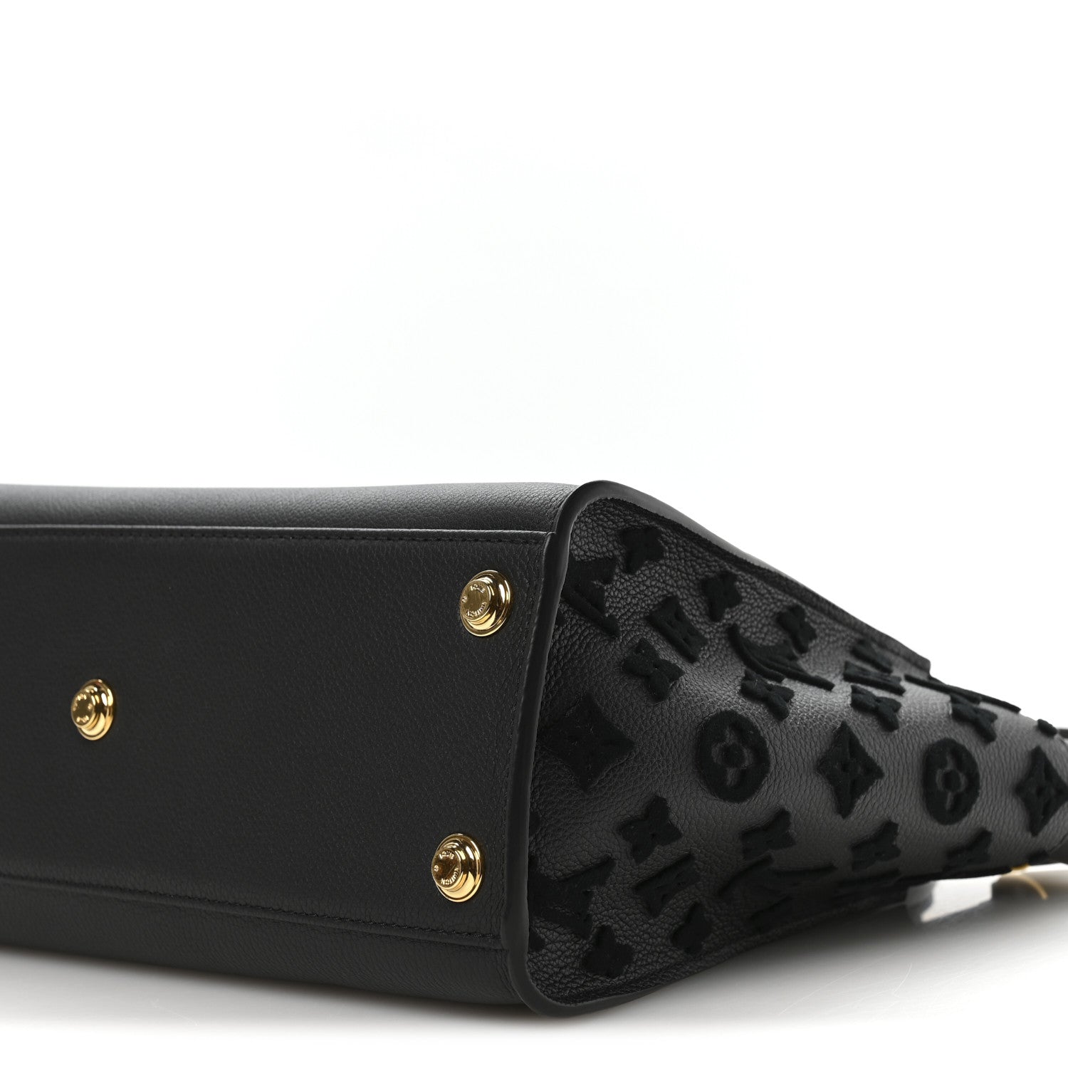 Louis Vuitton Calfskin Monogram Tufting On My Side Black 9 of 10