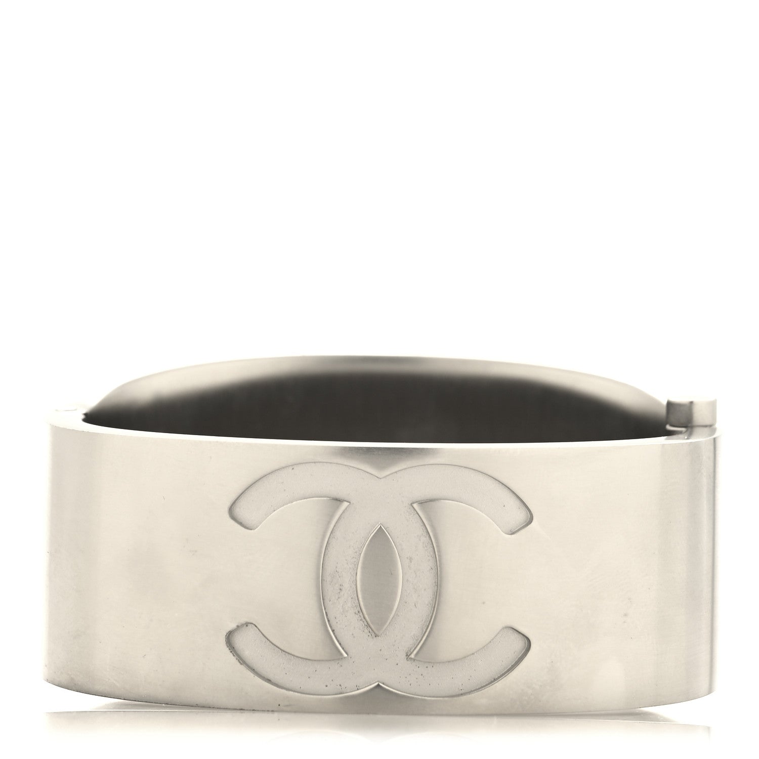 Chanel Metal CC Mirror Cuff Silver 3 of 5
