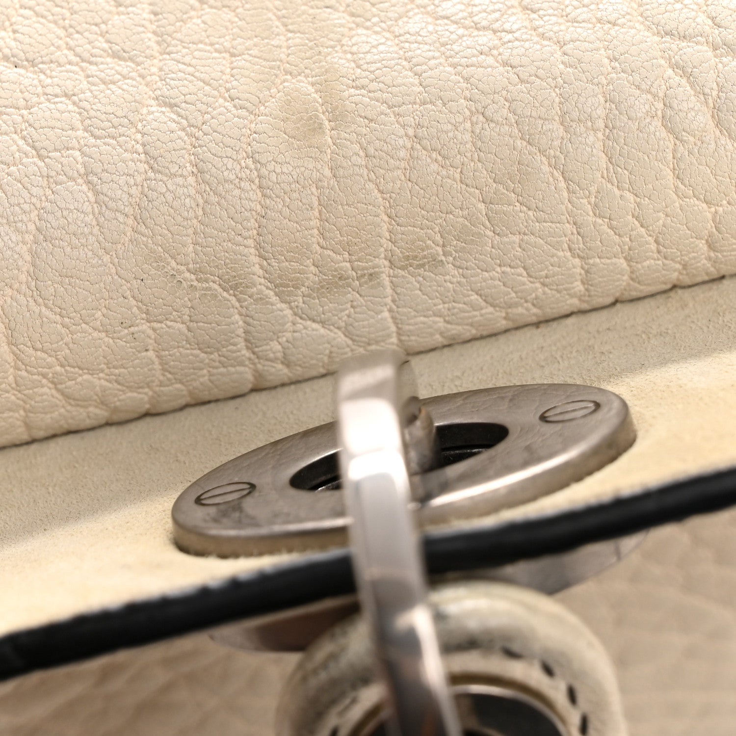 Christian Dior Canyon Grained Lambskin Large Lady Dior Off White 12 of 14