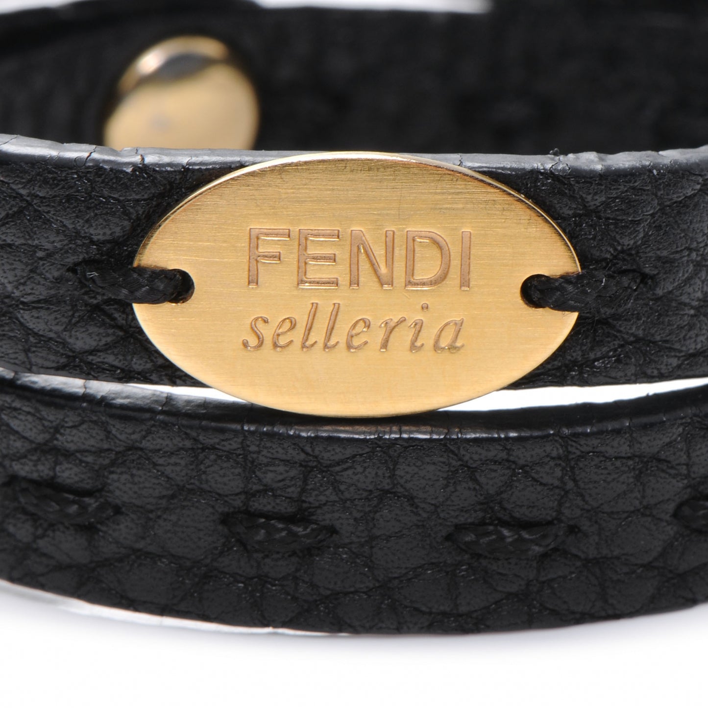 Calfskin Romano Selleria Bracelet Black