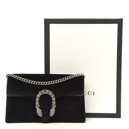 Gucci Velvet Super Mini Dionysus Shoulder Bag Black 10 of 10