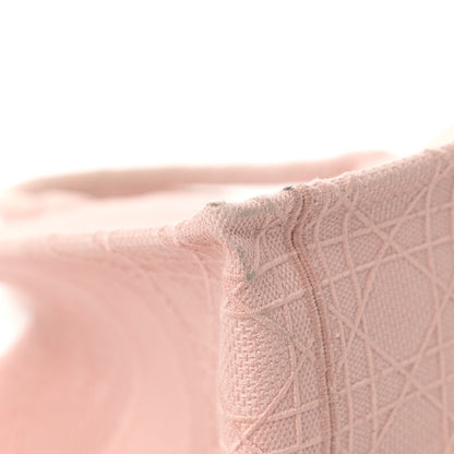 Christian Dior Canvas Embroidered Cannage Medium Book Tote Bois De Rose 12 of 16