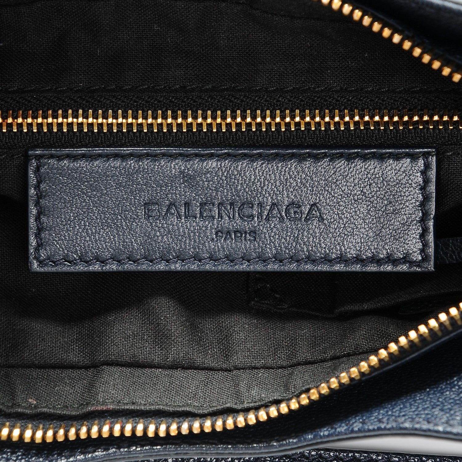Balenciaga Chevre Gold Metallic Edge Hardware Hip Bleu Nuit 6 of 7