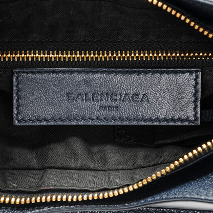 Balenciaga Chevre Gold Metallic Edge Hardware Hip Bleu Nuit 6 of 7