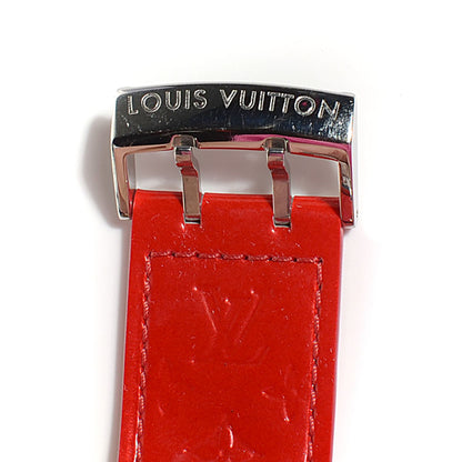 Louis Vuitton Stainless Steel Vernis Diamond Ruby Mother of Pearl 28mm Tambour Quartz Watch 9 of 9