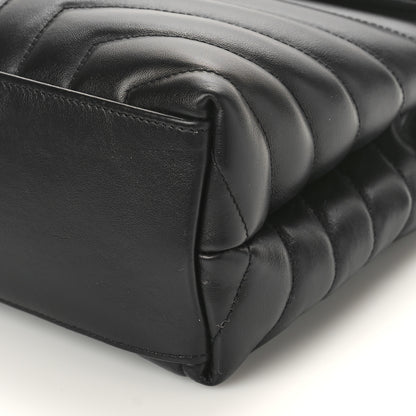 Saint Laurent Calfskin Y Quilted Monogram Monochrome Medium Loulou Chain Satchel Black 9 of 9