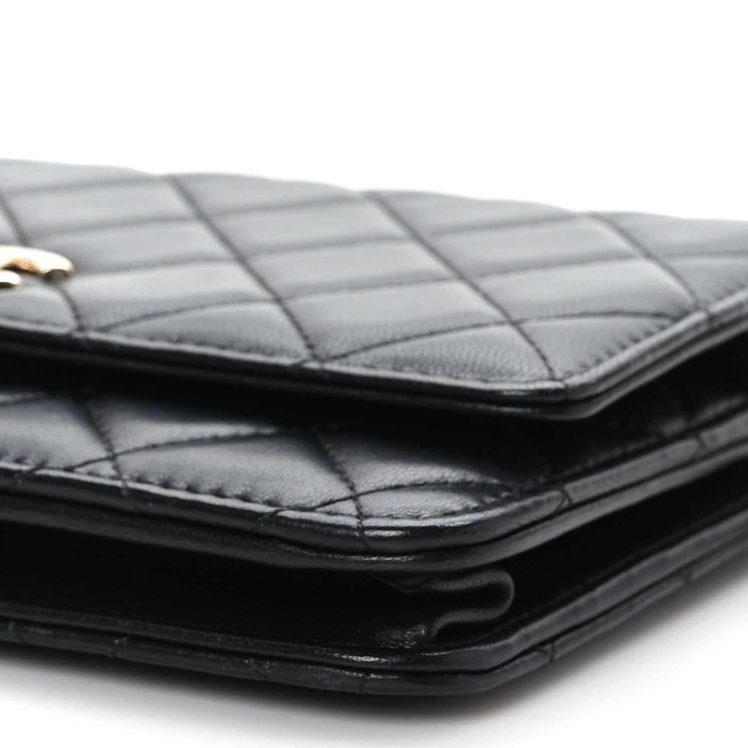 Chanel Lambskin Quilted Trendy CC Wallet On Chain WOC Black 10 of 10