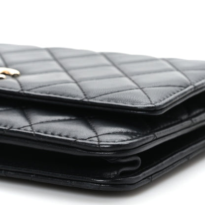 Chanel Lambskin Quilted Trendy CC Wallet On Chain WOC Black 10 of 10