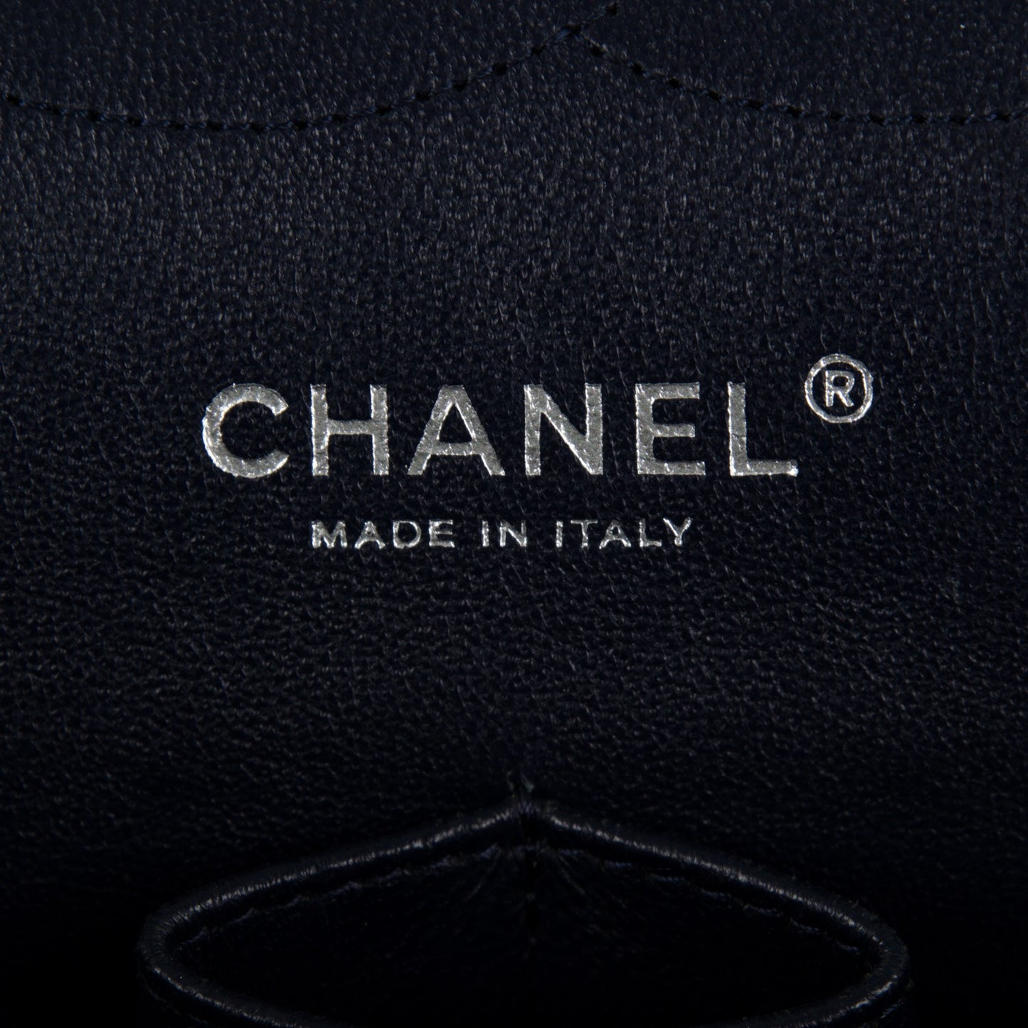 Caviar Quilted Jumbo Double Flap Navy Blue
