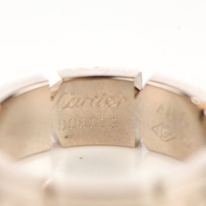 Cartier 18K White Gold 7mm Tank Francaise Ring 52 6 3 of 5