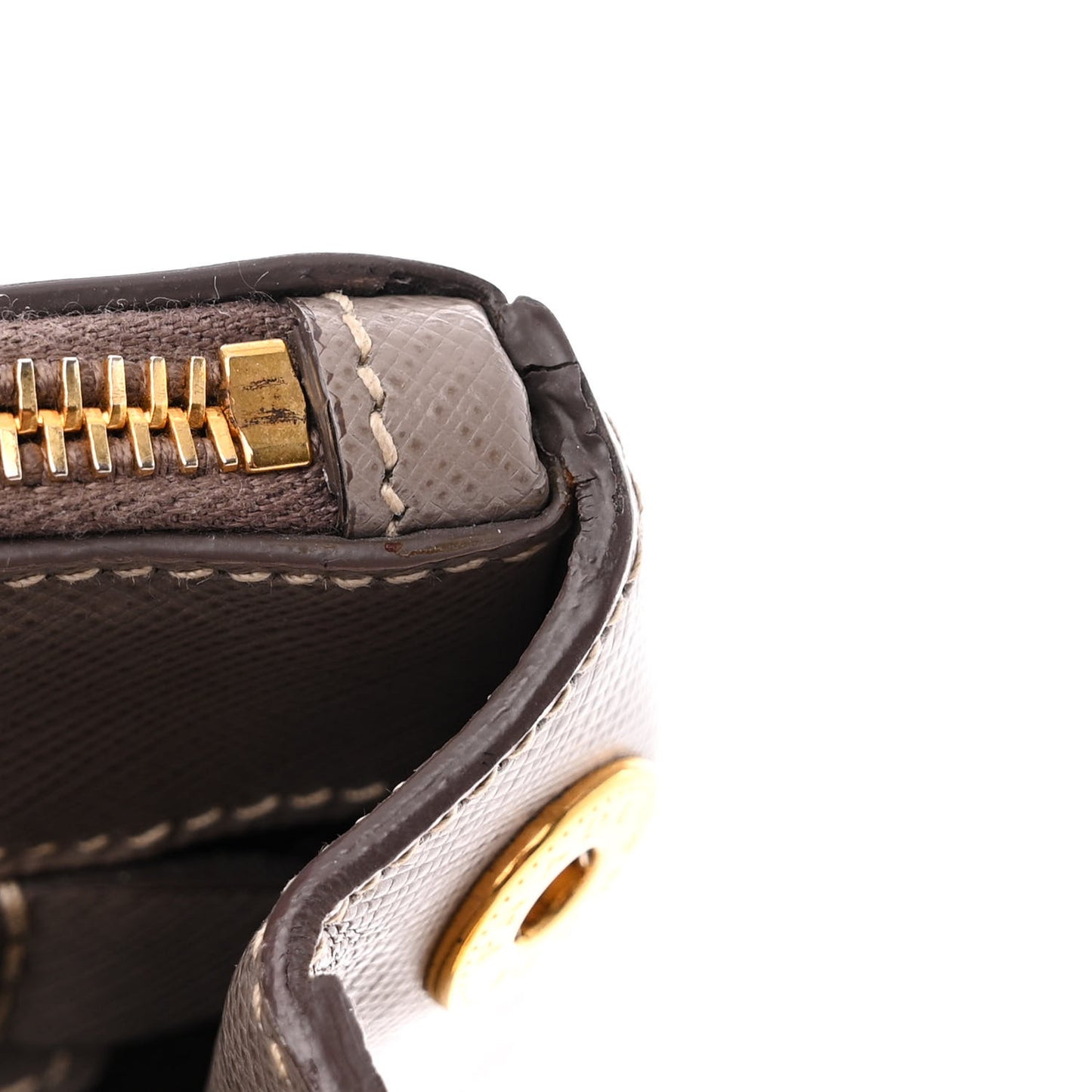 Saffiano Small Galleria Double Zip Tote Argilla