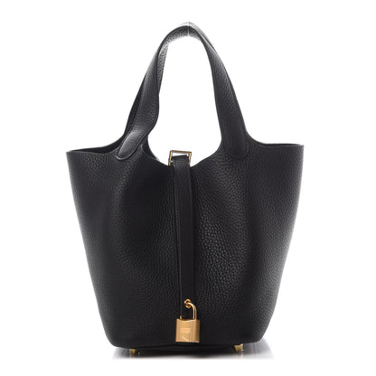 Hermes Taurillon Clemence Picotin Lock 18 PM Black 1 of 9