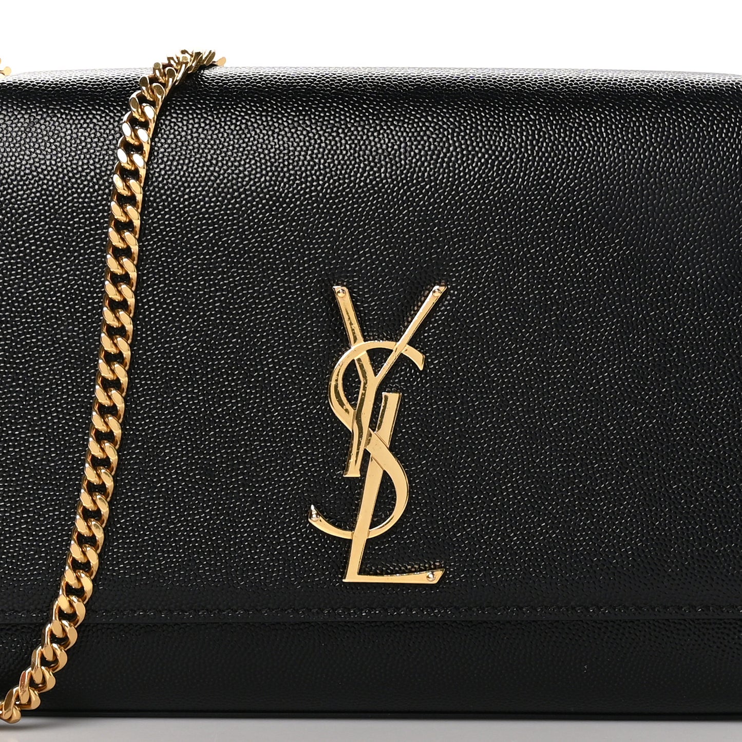 Grain De Poudre Medium Classic Monogram Kate Satchel Black