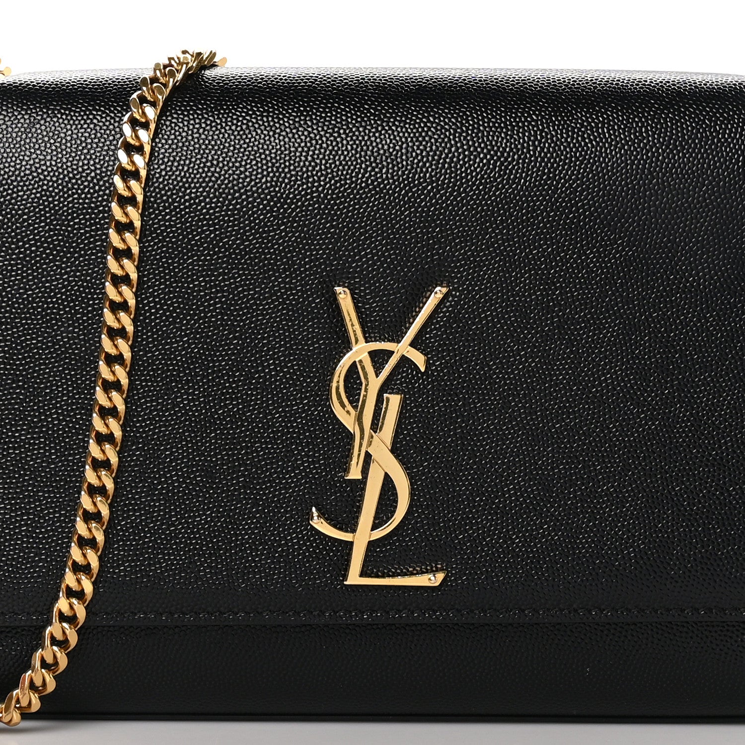 Saint Laurent Grain De Poudre Medium Classic Monogram Kate Satchel Black 8 of 10