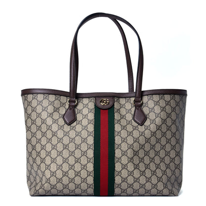 Gucci GG Supreme Monogram Medium Ophidia Shopping Tote Brown 1 of 4