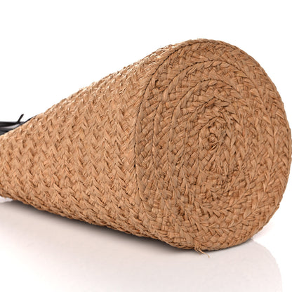 Saint Laurent Raffia Calfskin Small Panier Tote Naturale Nut 8 of 14