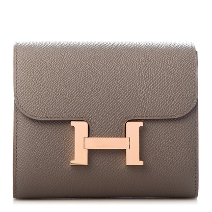 Hermes Epsom Constance Compact Passant Wallet Etain 1 of 6
