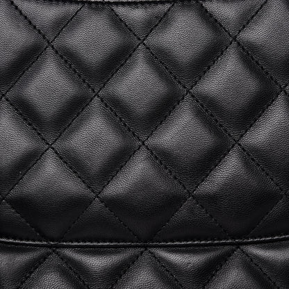 Chanel Lambskin Quilted Jumbo Double Flap Black 11 of 16