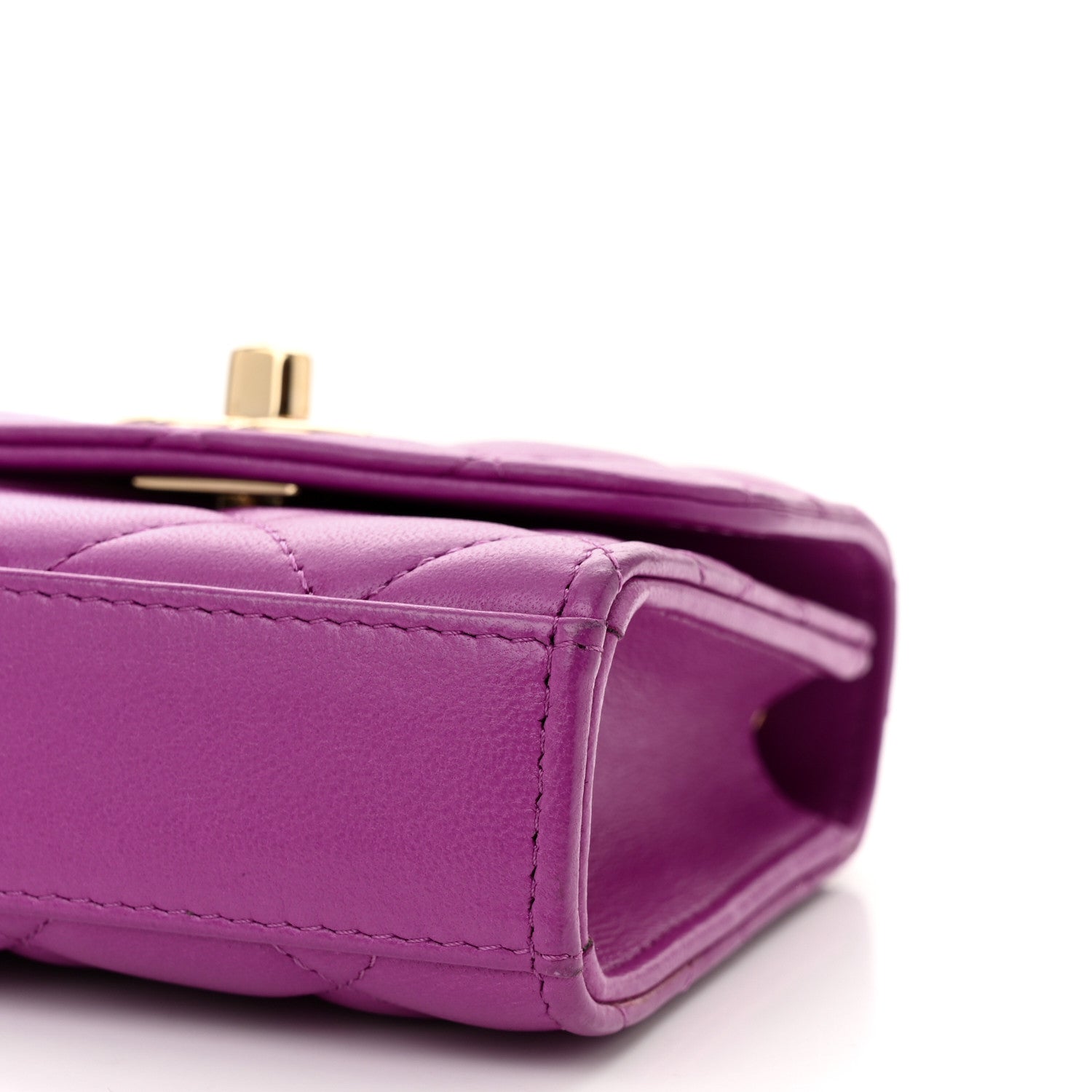 Chanel Lambskin Quilted Mini Trendy CC Clutch With Chain Purple 10 of 11