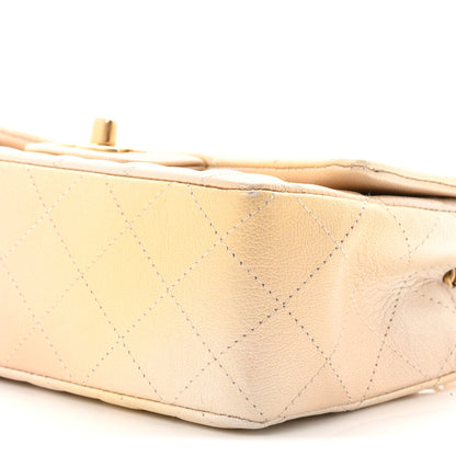 Chanel Metallic Goatskin Quilted Mini Rectangular Flap Gold 9 of 10