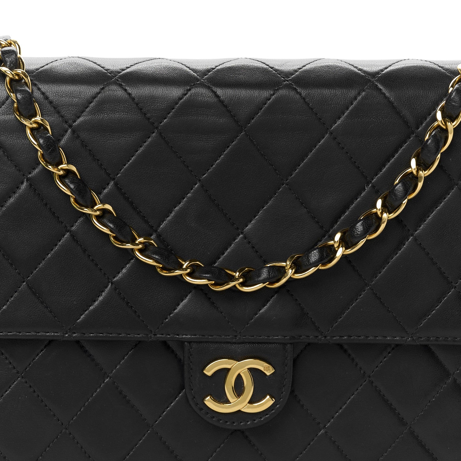 Chanel Lambskin Quilted Small Single Flap Black 10 of 12