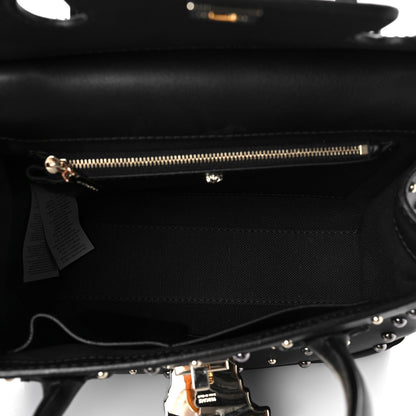 Versace Calfskin Studded Medium Palazzo Empire Bag Black 5 of 7