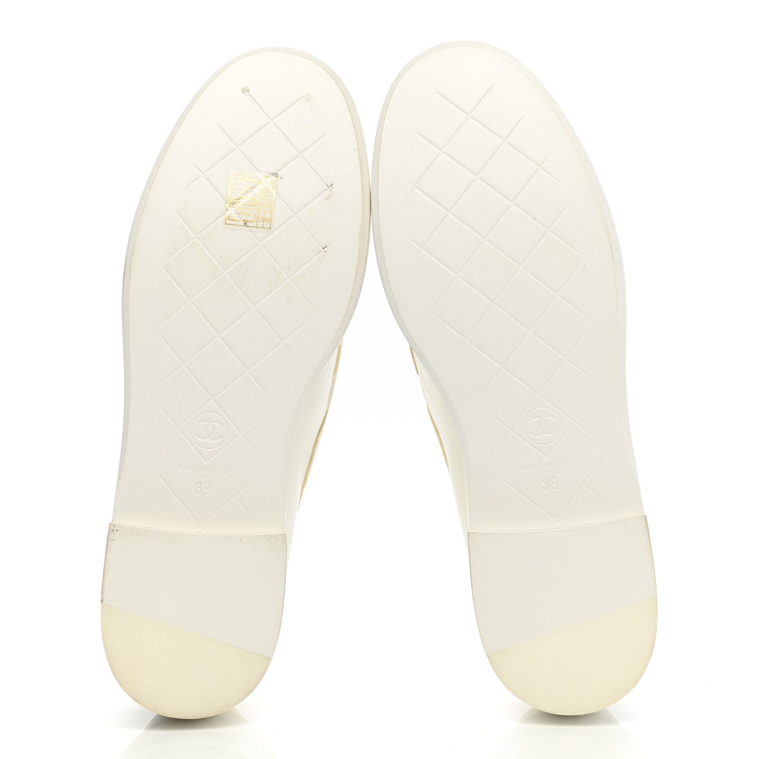 Chanel Lambskin Quilted CC Turnlock Loafers 39 White 5 of 10