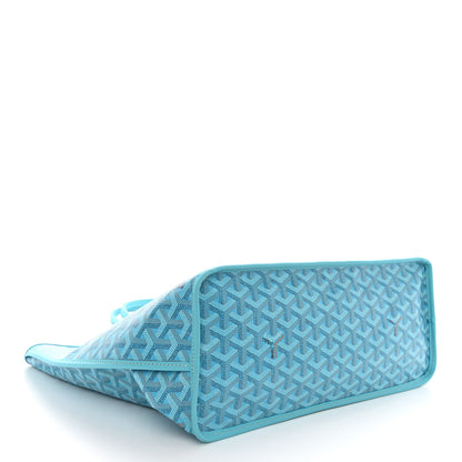 Goyard Goyardine Embroidered Seahorse Reversible Anjou PM Turquoise 6 of 16