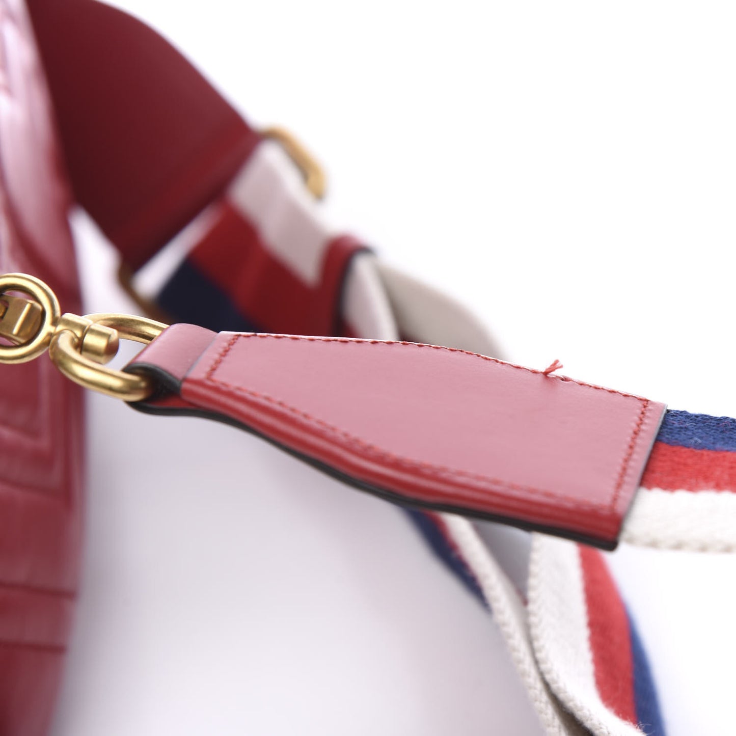 Calfskin Matelasse Sylvie Web Small GG Marmont Top Handle Shoulder Bag Hibiscus Red