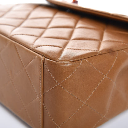 Chanel Lambskin Tortoise Chain Square Flap Camel 10 of 22