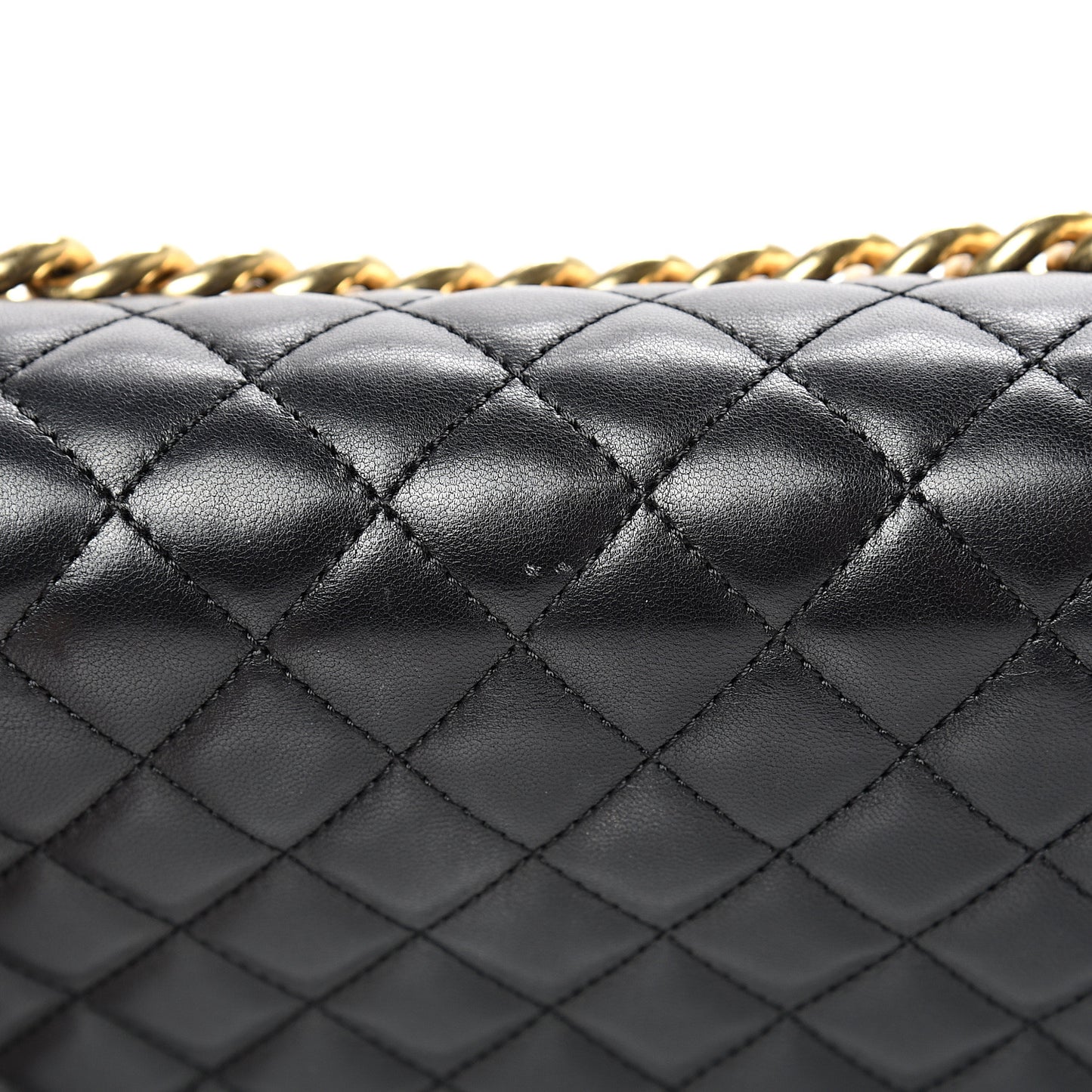 Lambskin Quilted New Medium Boy Flap Black