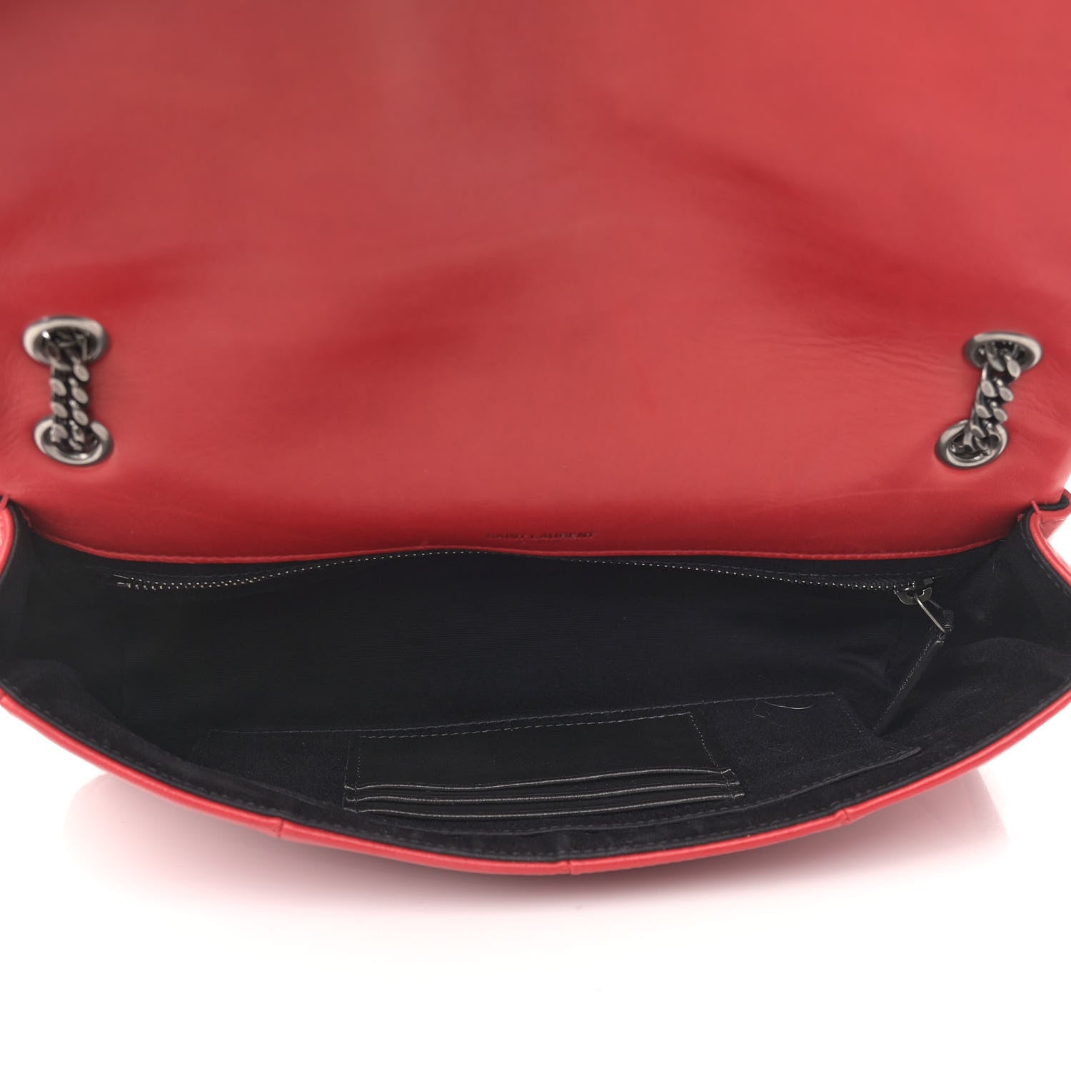 Saint Laurent Lambskin Patchwork Monogram Medium Jamie Red 5 of 13