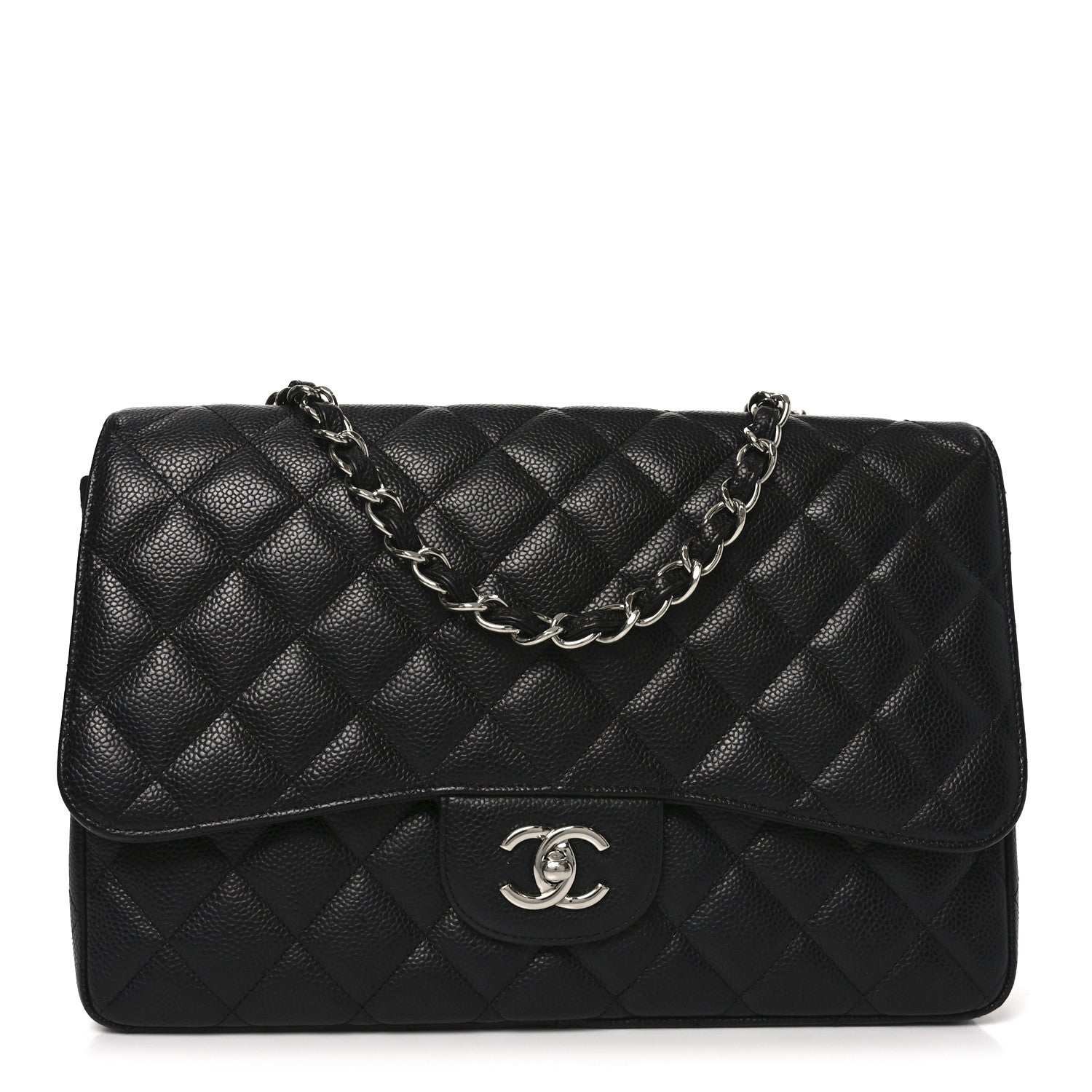 Chanel Caviar Quilted Jumbo Single Flap Black 1 of 11