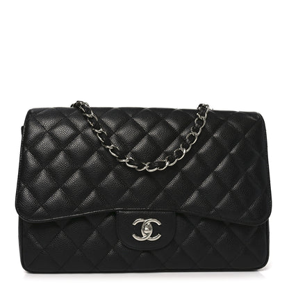 Chanel Caviar Quilted Jumbo Single Flap Black 1 of 11