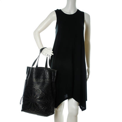 Gucci Calfskin Large Studded Drawstring Bucket Bag Black 3 of 10