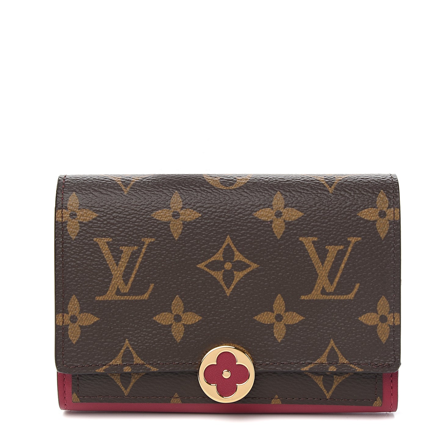 Monogram Flore Compact Wallet Fuchsia