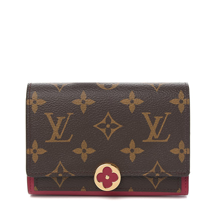 Louis Vuitton Monogram Flore Compact Wallet Fuchsia 1 of 5